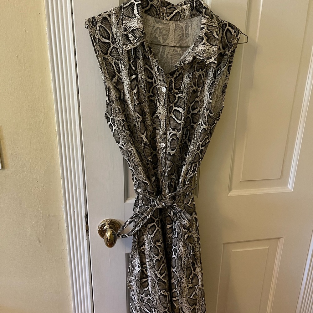 Reptile Print Dress